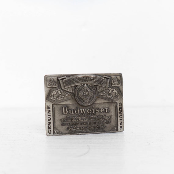 budweiser belt buckle