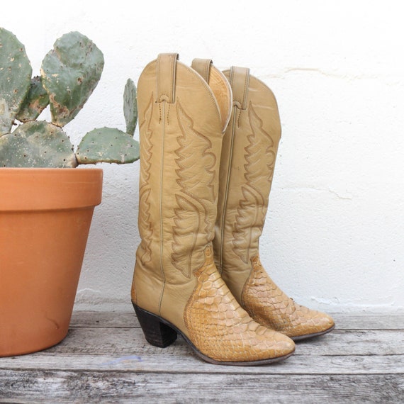 snakeskin cowboy boots womens