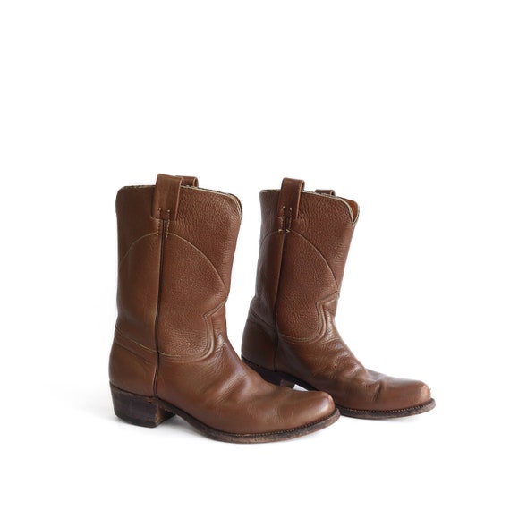 9 D | Men's Frye Cowboy Boots 1960's Brown Western