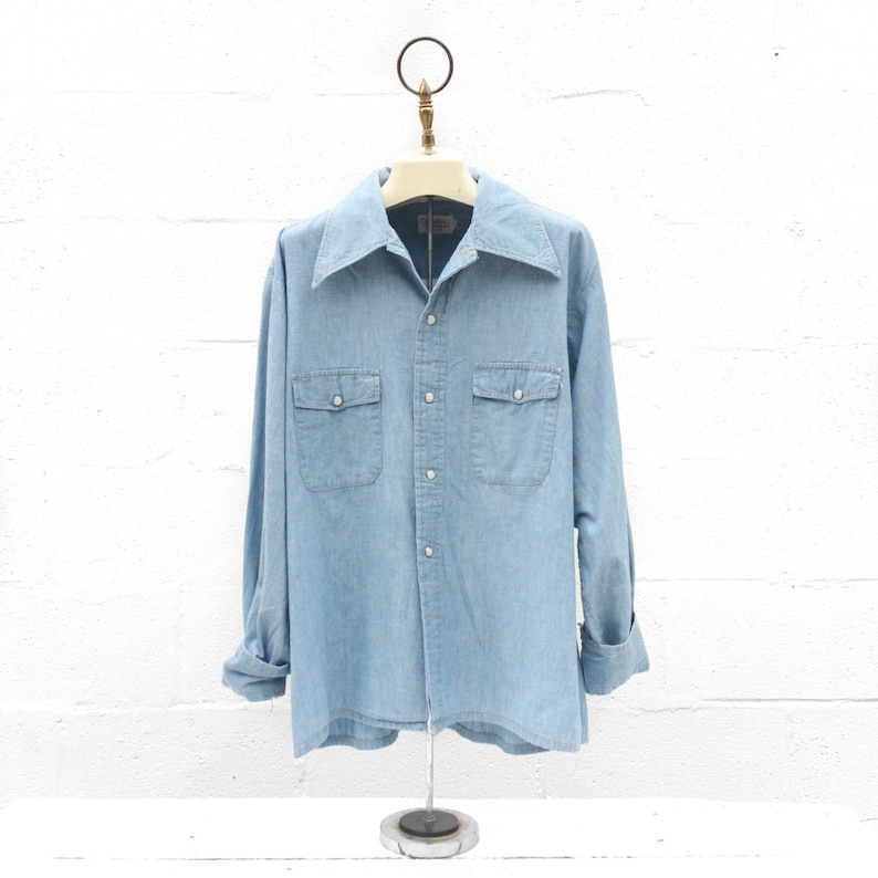 Light Weigth Denim Pearl Snap Western Shirt