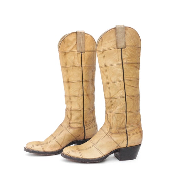 patchwork cowboy boots