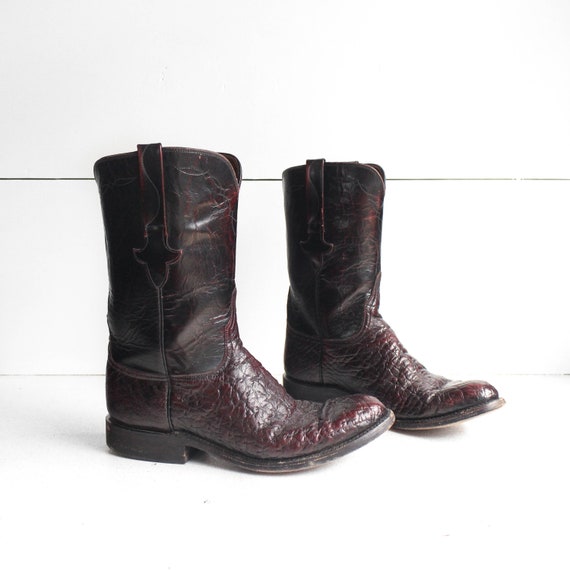 9 D | Lucchese Cowboy Boots Exotic Texured Leather