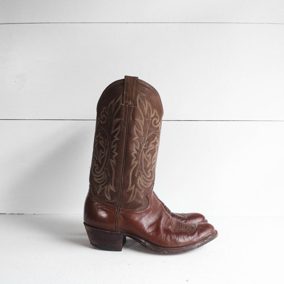 9 D | Men's Justin Brown Western Cowboy Boots