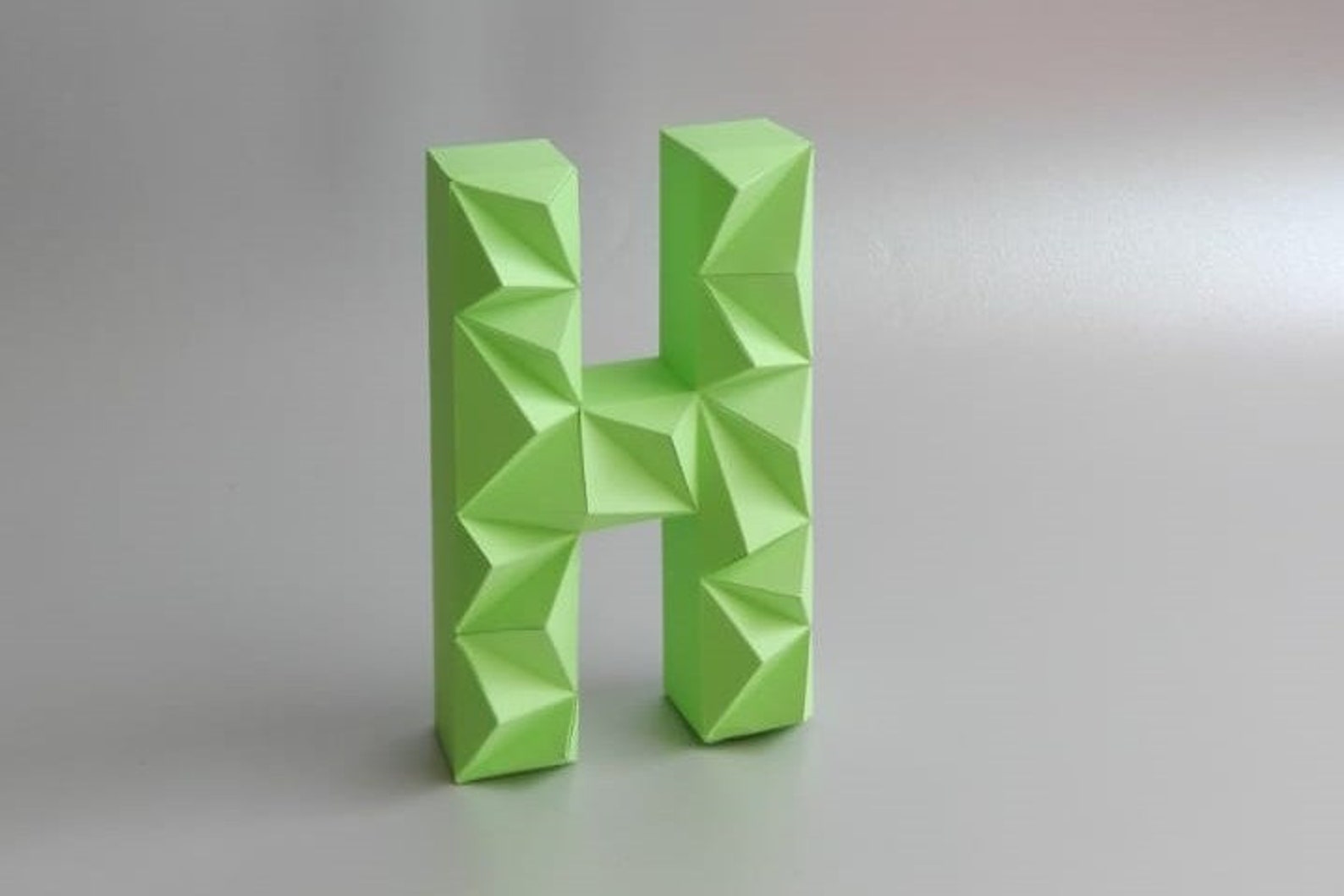 Letra H letras low poly Alfabeto 3d Letter Alphabet 3d Etsy