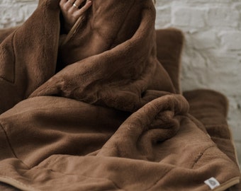 Camel natural wool throw blanket, organic extra warm blanket, wool duvet insert, oversized bedspread, organic wool duvet, new home gift