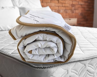 Merino wool organic blanket, natural queen blanket, king-size duvet insert, full-size comforter, spring/autumn anti-allergenic blanket