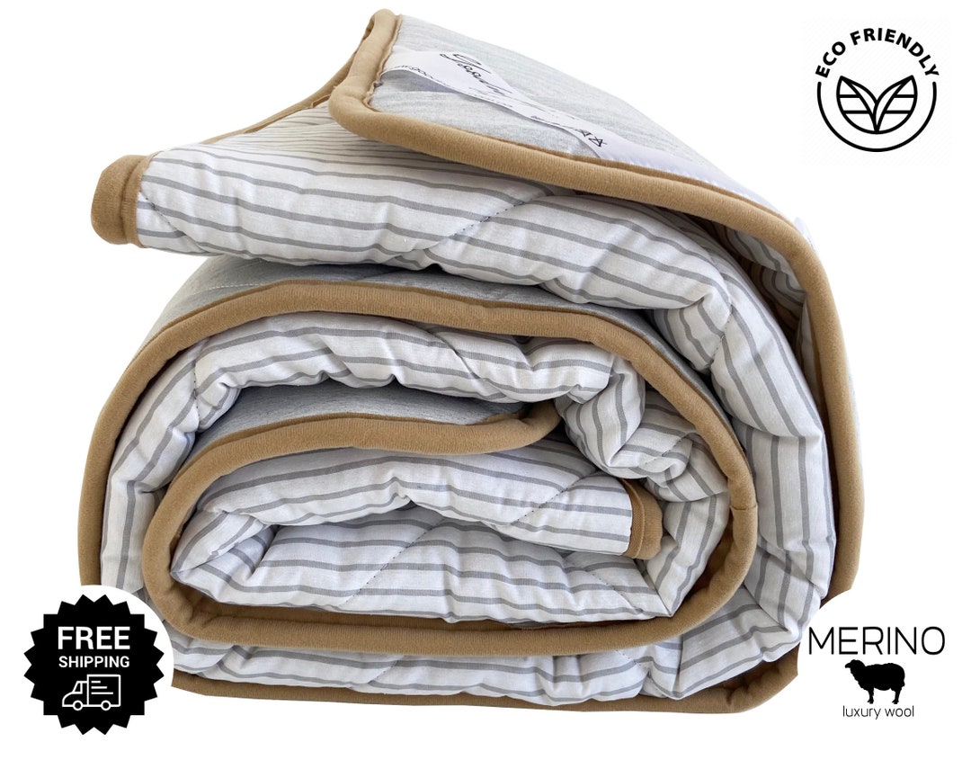 Winter Merino Wool Comforter, Duvet Insert / Organic, Antiallergenic