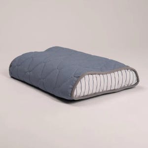 Blue memory foam pillow, anti-allergenic neck support pillow, newhouse gift, eco friendly pillow, breathable cotton pillow, sleeping pillow