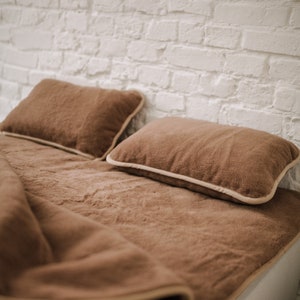 Cuscino regolabile in lana di cammello, cuscino lungo per letto, grande cuscino organico, cuscino ipoallergenico, cuscino da sogno, regalo per la nuova casa