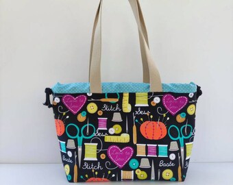 sheep knitting bolsa