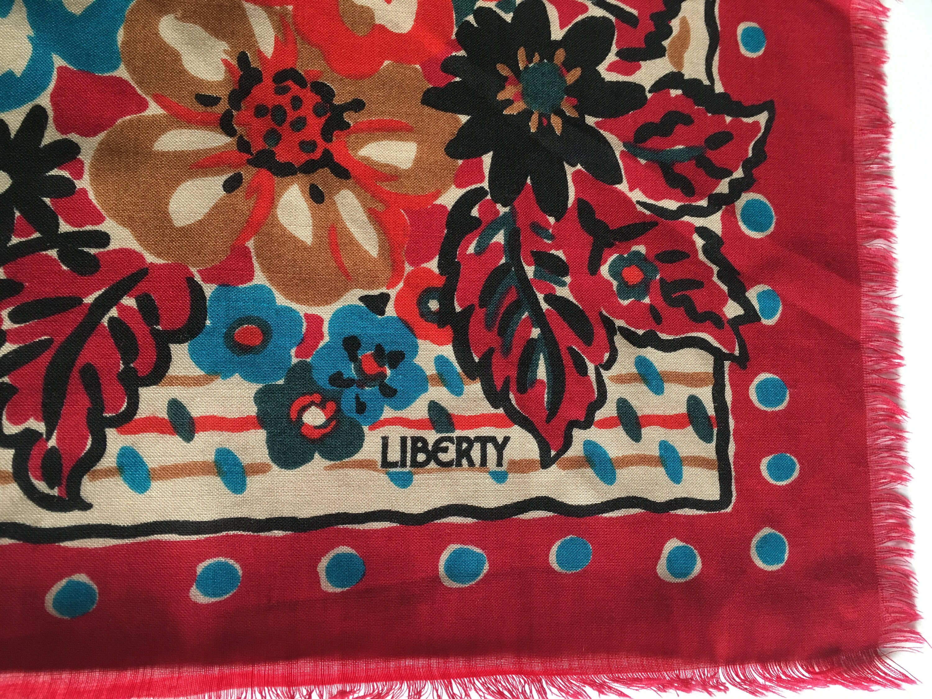 Vintage 70s 80s varuna wool Liberty of London large scarf | Etsy