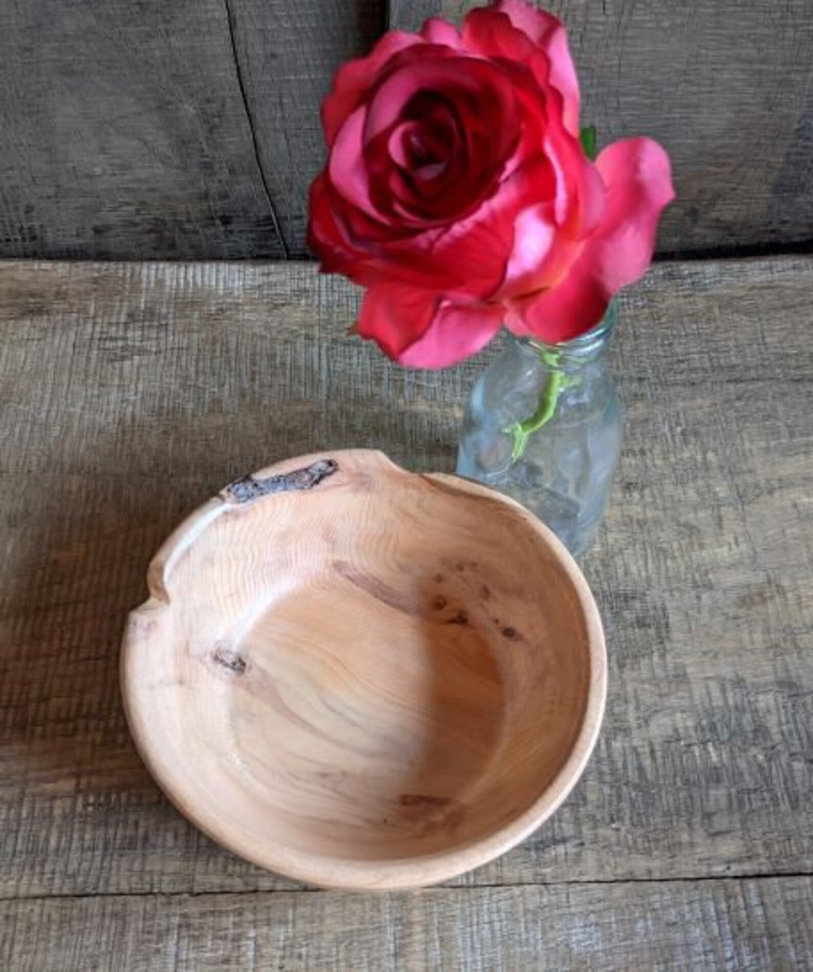 Small Decorative Key / Change Wooden Bowl made from Burr Yew Etsy