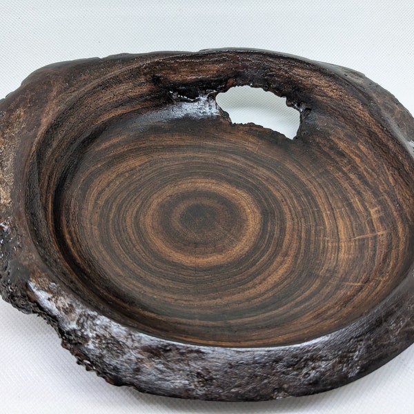 Rare Australian Grass Root Bowl, a stunning hand turned dark wood decorative bowl or ornament