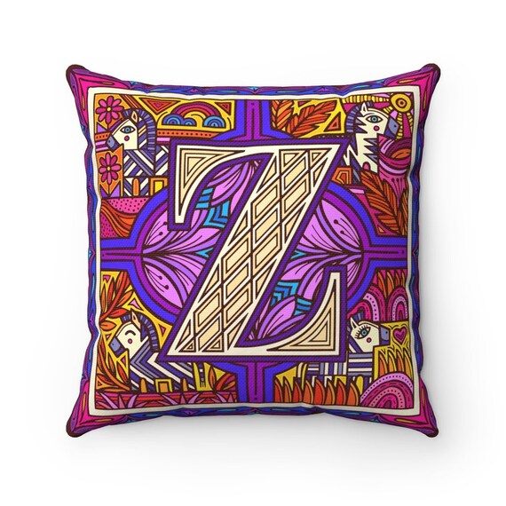 Zia Zebra Letter Z Cushion Etsy