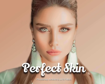34 Perfect Skin Photoshop Actions, Achieve smooth soft skin, brighten & retouch skin, and add aesthetic tones to enhance your portraits