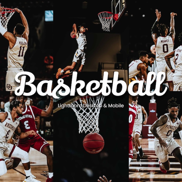 15 Basketball Lightroom Presets, Elevate Your Sports Photography with Trendy Sport, HDR, Workout Vibes. Take Your Shots to the Next Level