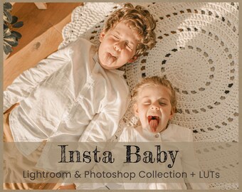 Baby Photo Presets: Warm, Bright, Boho - Lightroom, Photoshop, Mobile