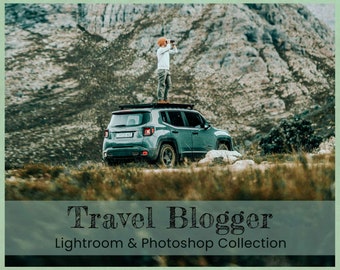 Travel Blogger Photoshop Actions Lightroom Presets Mobile Filters ACR Instagram Adventure Nature Photography Natural Tropical Vintage Moody