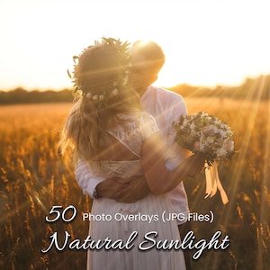 50 Natural Sunlight Photo Overlays: Enhance Your Images with Golden Hour Glow, Sun Flare Effects, Radiant Sunbeam, and Luminous Lens Flares!