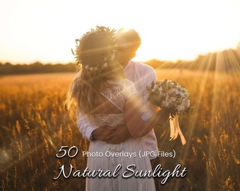 50 superpositions de photos à la lumière naturelle du soleil : effets Golden Hour (fichiers JPG)
