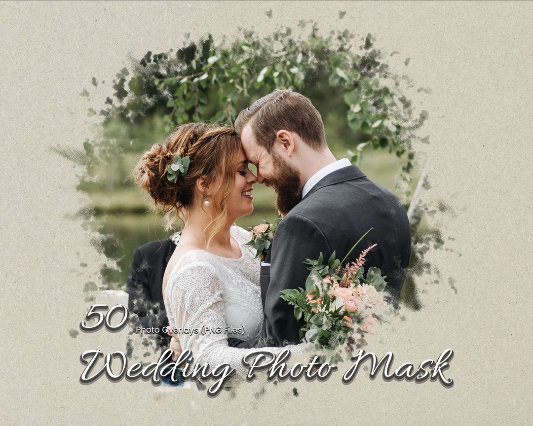 50 Wedding Photo Mask Overlays: Watercolor Effects & Textures (PNG) - Etsy