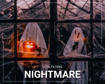 30 Nightmare Video LUTs, Transform Your Halloween Videos with Vibrant, Cinematic, and Eerie Effects for Fall, Harvest, and Horror Themes
