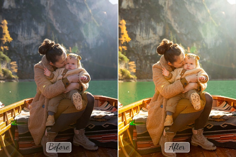 Colorful Seasons 10 Pro Family Photoshop Actions Warm Outdoor Easy to use ACR LUT Presets Instagram Blogger Moody Lifestyle