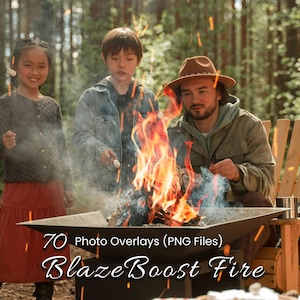 70 Feuer Foto Overlays: Lagerfeuer, Funken & Lagerfeuer Effekte (PNG)