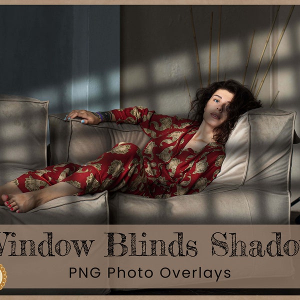 30 Window Blinds Shadow Photoshop Overlays, Natural Light Ray effect, Digital Shade texture backdrops, Showcase frame Photo Editing Screen