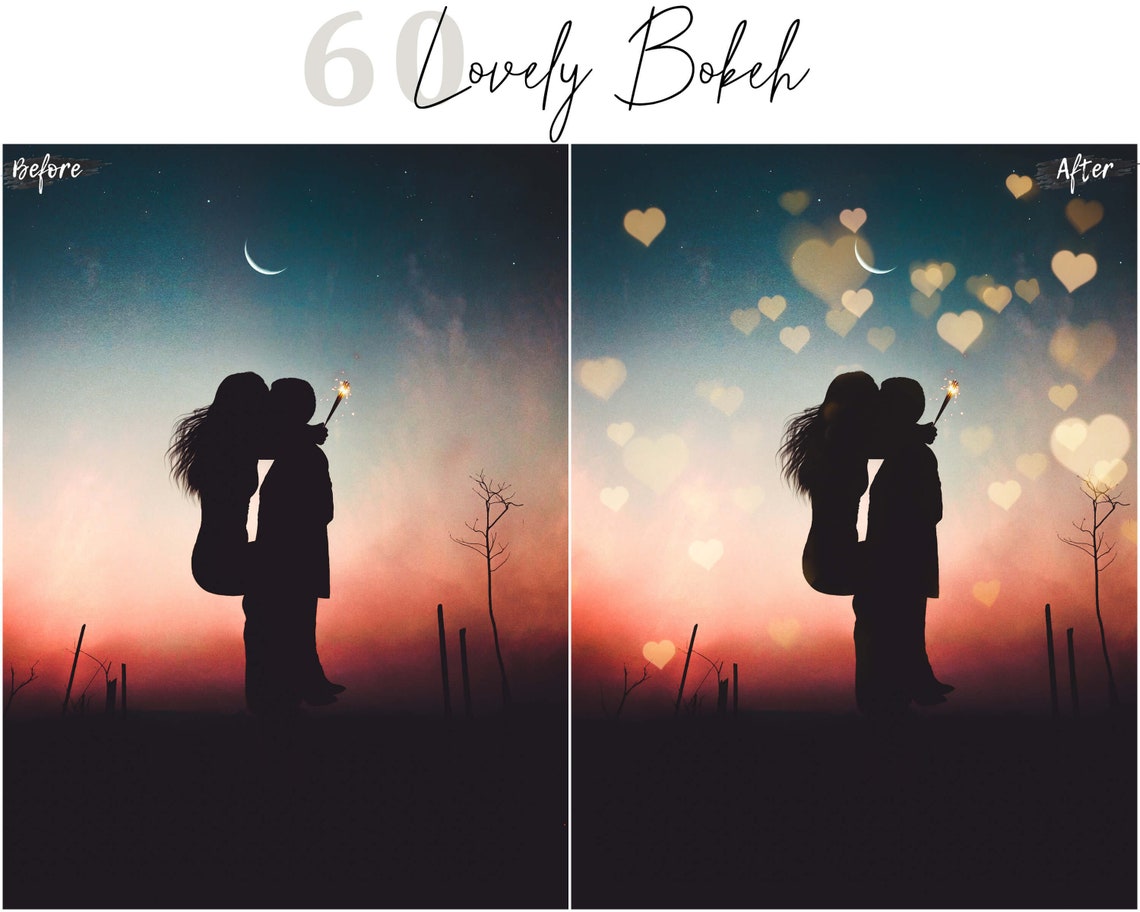 60 Lovely Bokeh lights Photo Effect Overlays Love Overlay image 2