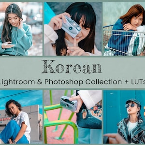 Korean Lightroom Presets Mobile Filters Photoshop Actions LUTs Instagram Influencers Bright Clean Fashion Bloggers Asian Anime Photography
