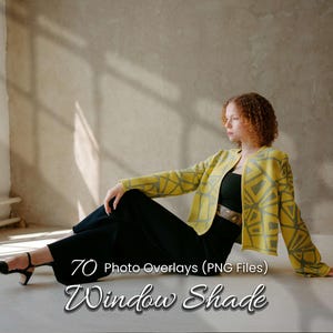 70 Window Shade Photo Overlays: Light Ray Textures (PNG)