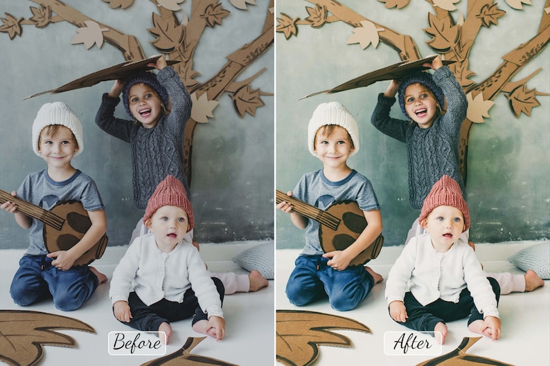 Colorful Seasons 10 Pro Family Photoshop Actions Warm Outdoor Easy to use ACR LUT Presets Instagram Blogger Moody Lifestyle