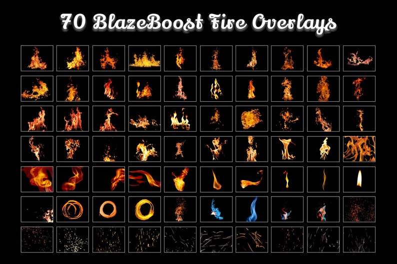 70 Fire Photo Overlays: Campfire, Spark & Bonfire Effects (PNG) - Etsy