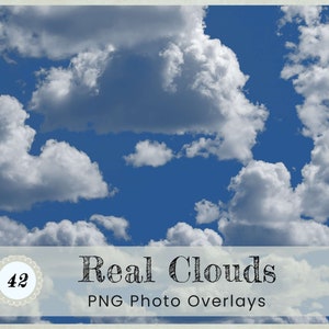 Real Cloud Overlay Photoshop Effects, Realistic Sky Texture, PNG Transparent Photography, Composite Photoshop mix, Digital Clouds background