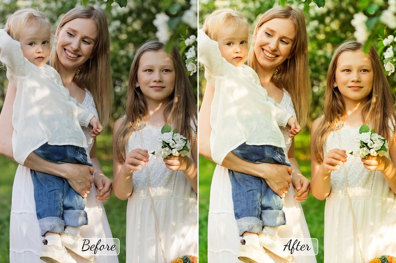 Colorful Seasons 10 Pro Family Photoshop Actions Warm Outdoor Easy to use ACR LUT Presets Instagram Blogger Moody Lifestyle