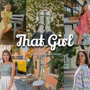 12 That Girl Lightroom Presets for Desktop and Mobile, Elevate Your Photography Game with Natural, Aesthetic Tones and Easy-to-Use Features