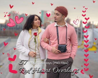 57 Red Heart Photoshop Overlays: Create stunning romantic images with our high-quality PNG overlays. Perfect for Valentine’s Day and more!