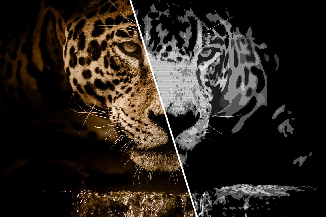 Monochromatic Pop Art Photoshop action pic red black red image 4