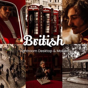 30 British Lightroom Presets Desktop and Mobile | Aesthetic, Moody, Fashion, and Lifestyle Filters for Stunning Photos and Instagram Posts
