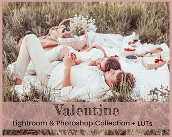 Valentine Photoshop Actions Lightroom Presets Mobile Filters LUTs Clean Bright Red Romance Love Party Happy Romantic Day Instagram Bloggers