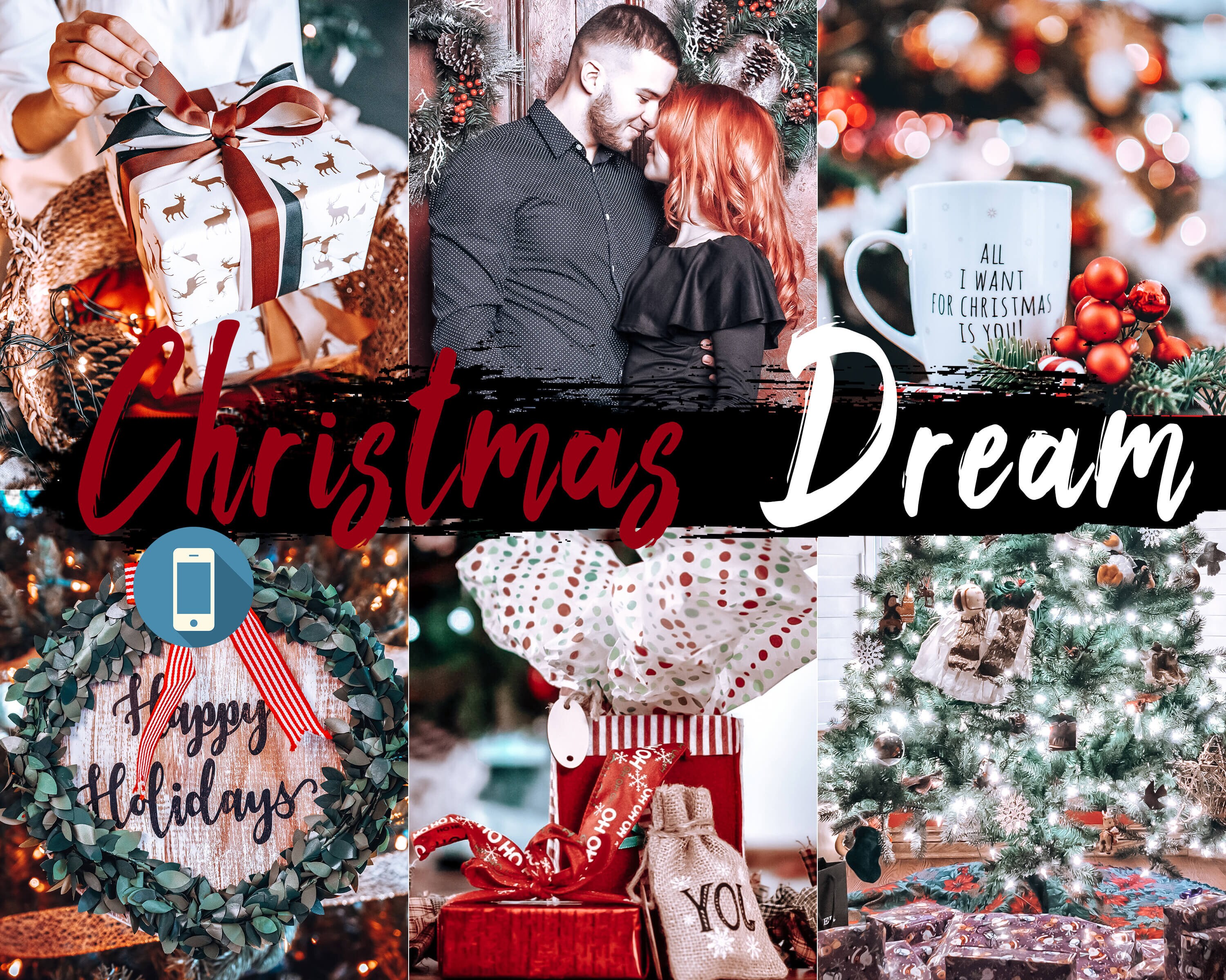 05 Christmas Dream Mobile Lightroom Presets Xmas gift Etsy