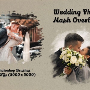 50 Wedding Photo Mask Overlays: Watercolor Effects & Textures (PNG) - Etsy