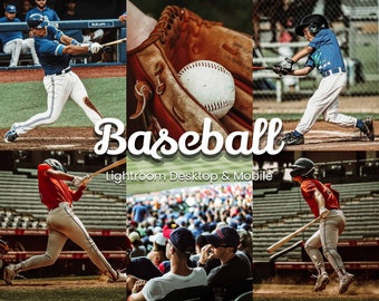 30 Baseball Lightroom Presets Desktop & Mobile, Enhance Your Sports Photos with Vibrant Edits. Perfect for Athletes, Bloggers, Influencers.