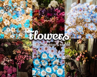 Floral Photography Lightroom Presets: Vibrant Color Grading (Desktop & Mobile)