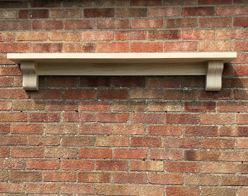 Chunky Mantel Shelf Handmade Solid Pine Wood Unfinished With Etsy UK