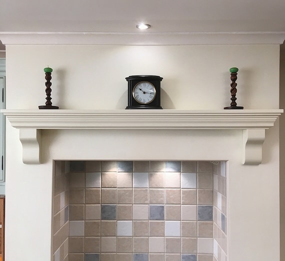 picture White Floating Shelf Above Fireplace mantle fireplace shelf over mantel floating piece victorian style solid pine wood kitchen oven wall