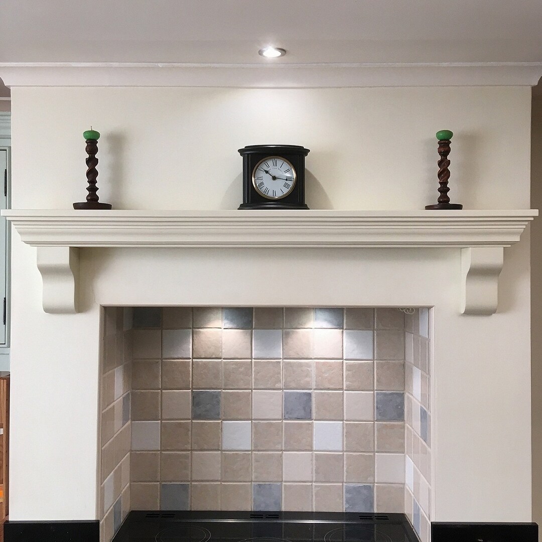 VICTORIAN Style Mantel Shelf With or Without Corbels, Handmade Mantle