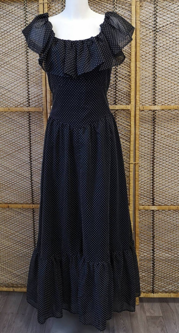 1960's Polka Dots Maxi Dress