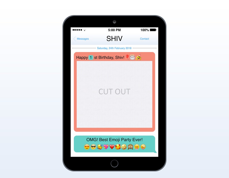 EDITABLE Emoji Photo Booth Emoji Photo Frame Emoticons Etsy